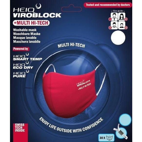 HeiQ Viroblock +Multi Hi-Tech waschbare Masken - 2 Stk - MyHeiQ Switzerland